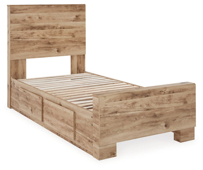 Hyanna  Twin Panel Bed with 1 Side Storage - B1050B24