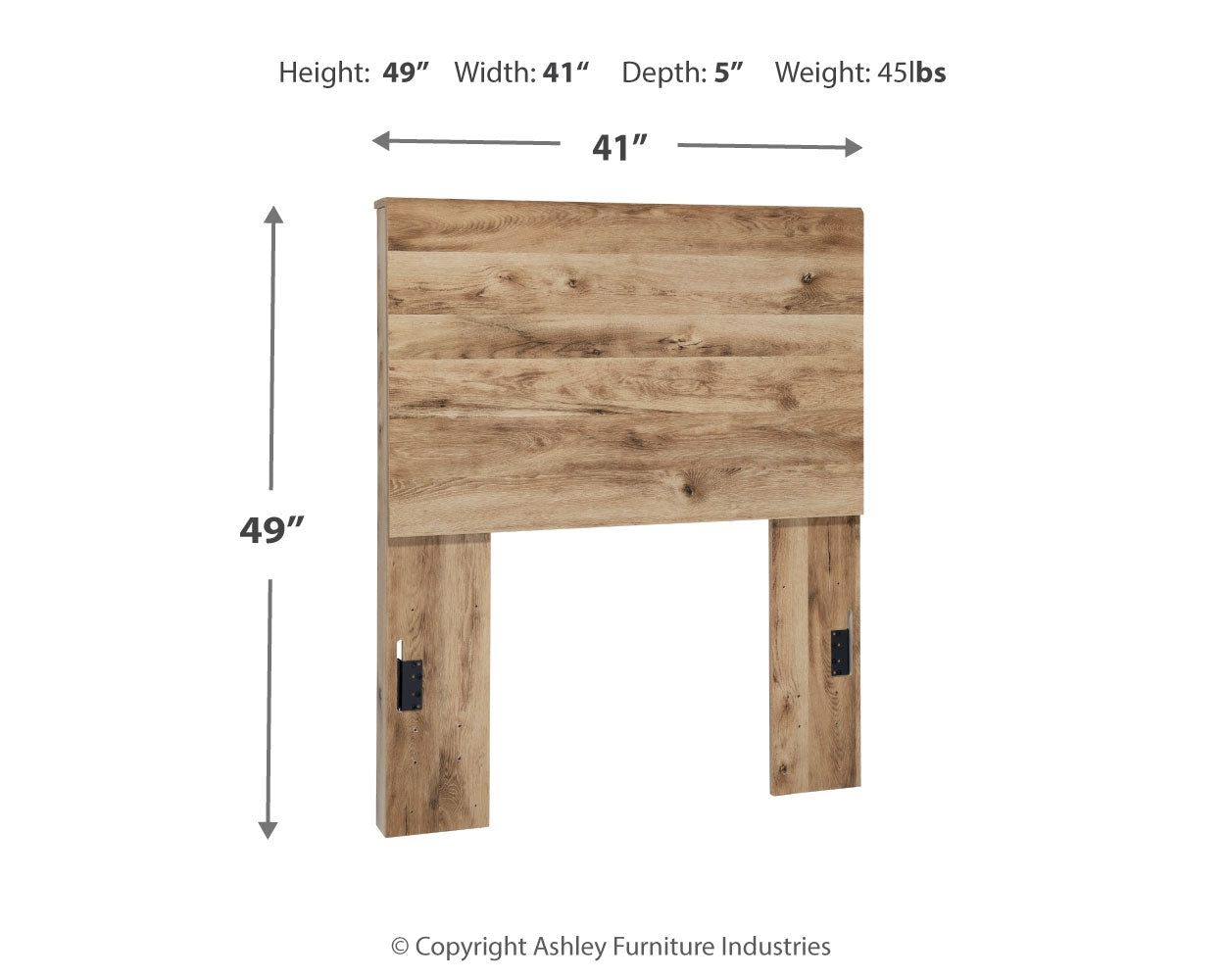 Hyanna Twin Panel Headboard with Mirrored Dresser and Nightstand in Tan Brown - PKG015274