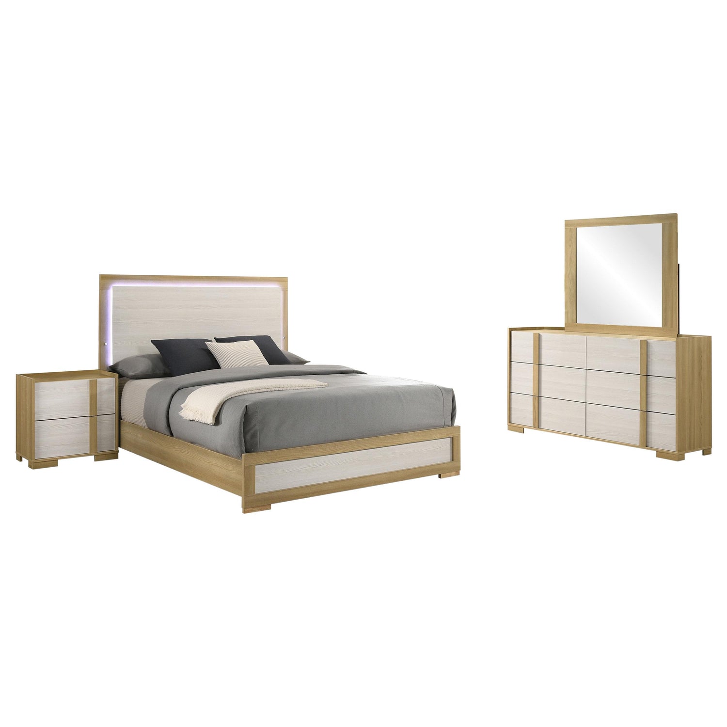 Hyland 4-piece Queen Bedroom Set Natural - 215651Q-S4X
