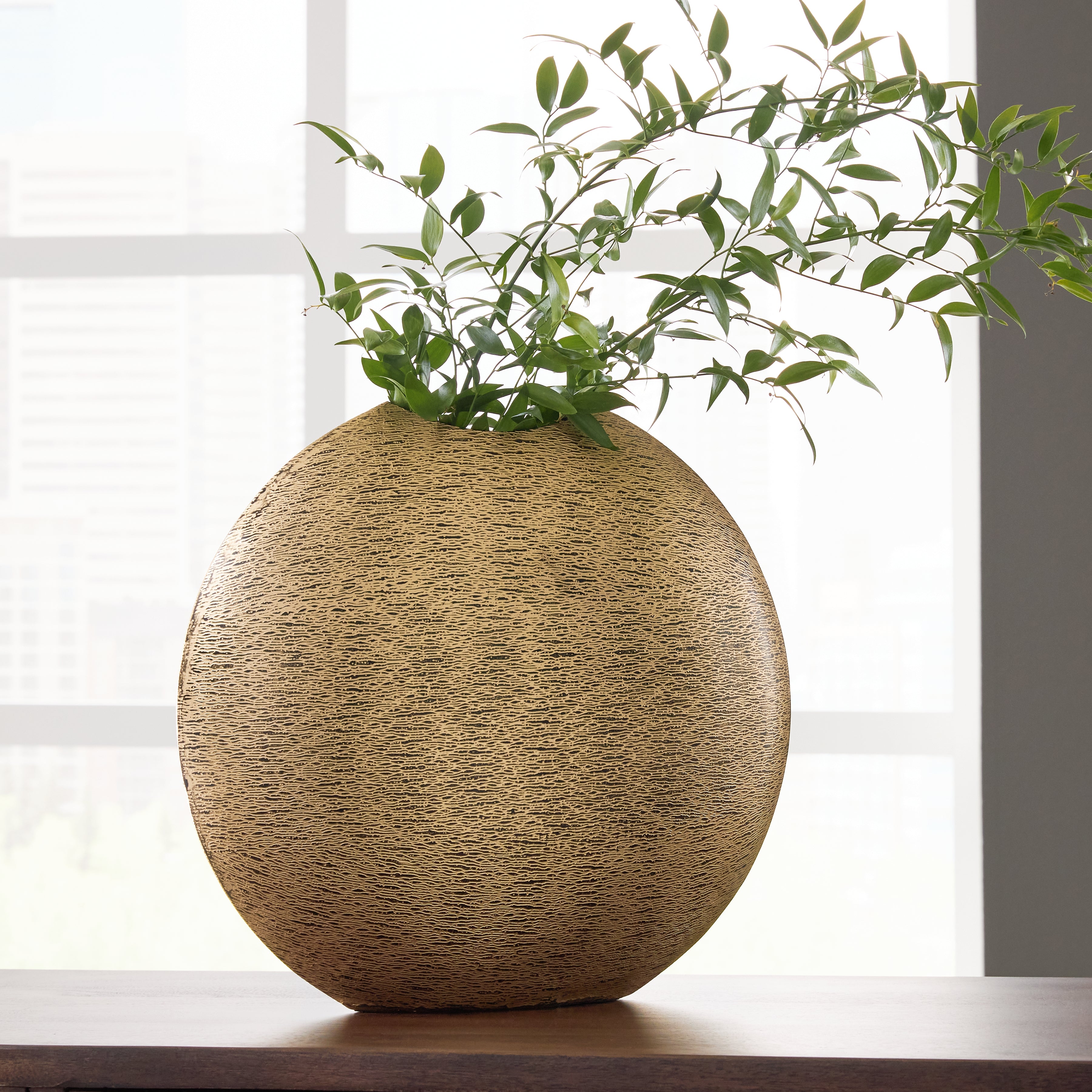 Iansboro Antique Gold Finish Vase - A2000697