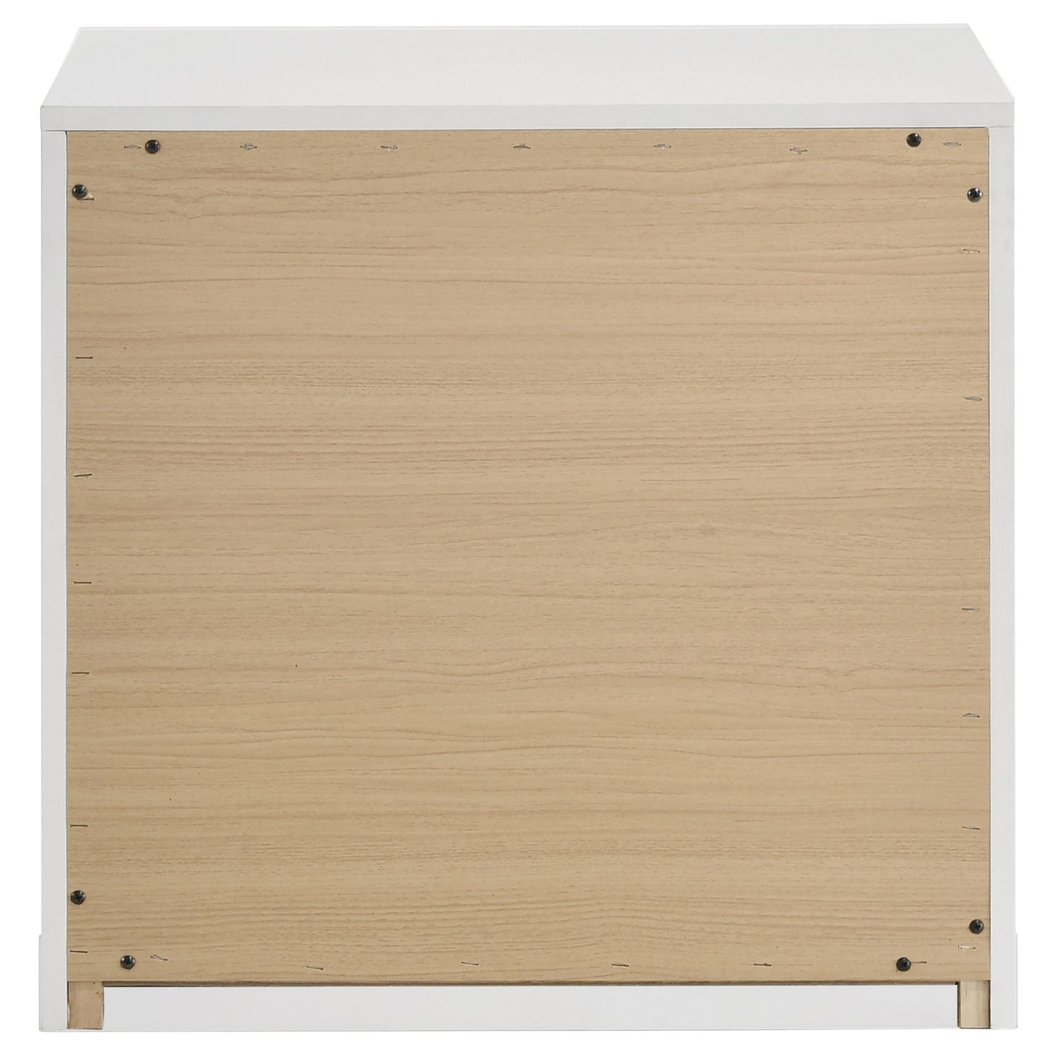 Ines 2-drawer Nightstand Bedside Table White High Gloss - 223092