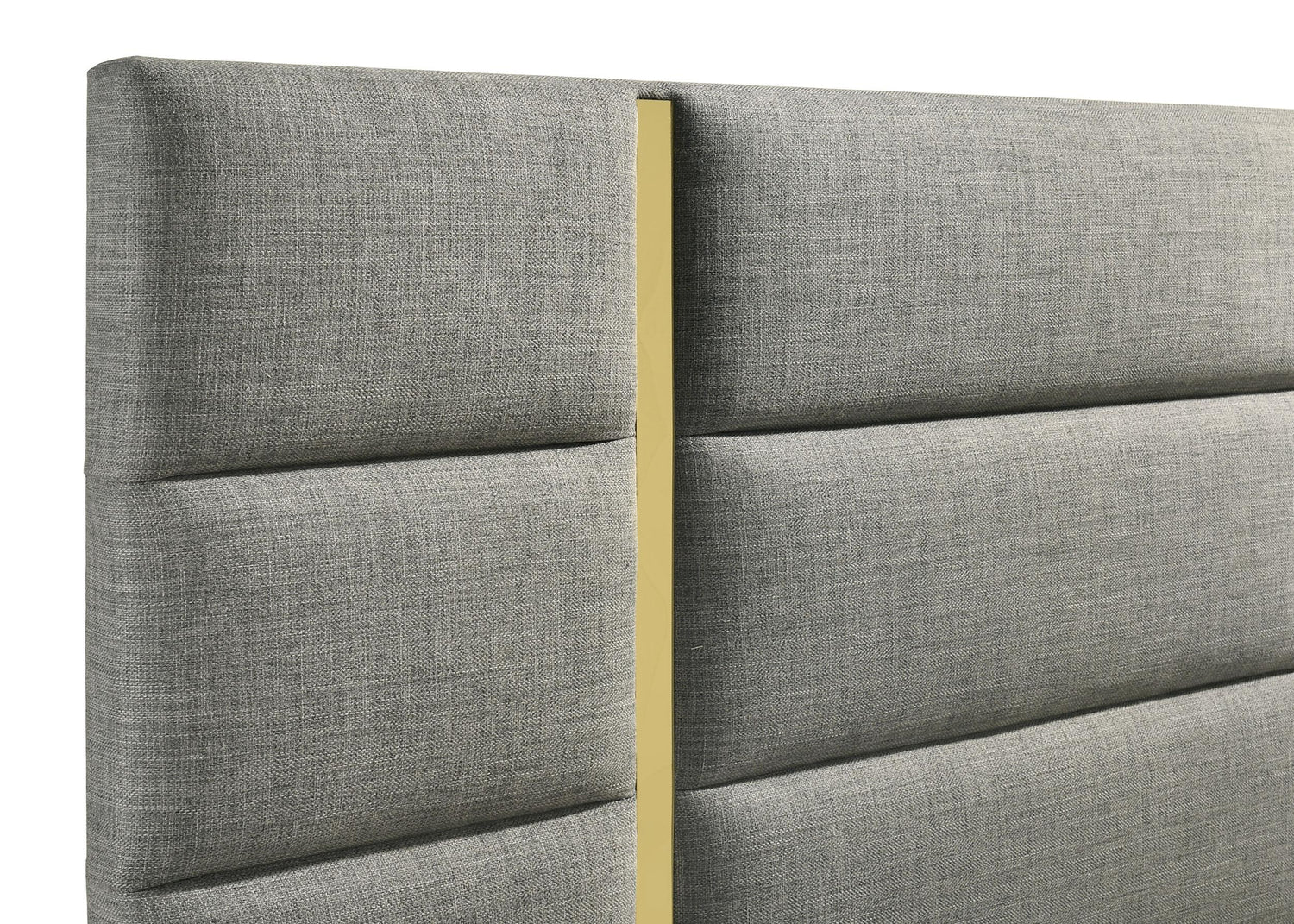 Ines 52-inch Fabric Upholstered Queen Panel Bed Grey - 223091GRYQ