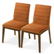 Ines Burnt Orange Velvet Dining Chair (Set Of 2) - DCH00401201