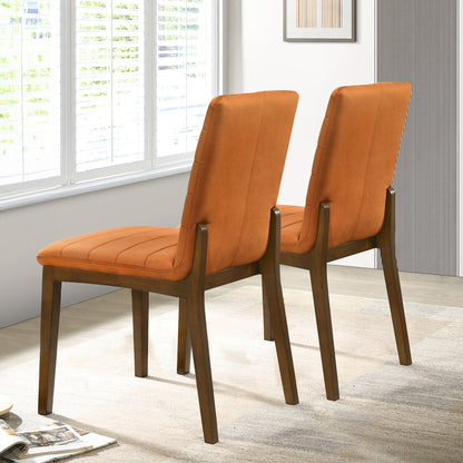 Ines Burnt Orange Velvet Dining Chair (Set Of 2) - DCH00401201