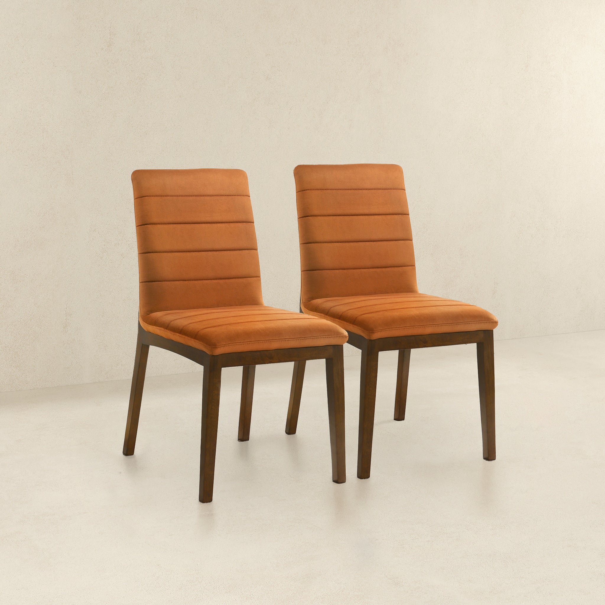 Ines Burnt Orange Velvet Dining Chair (Set Of 2) - DCH00401201