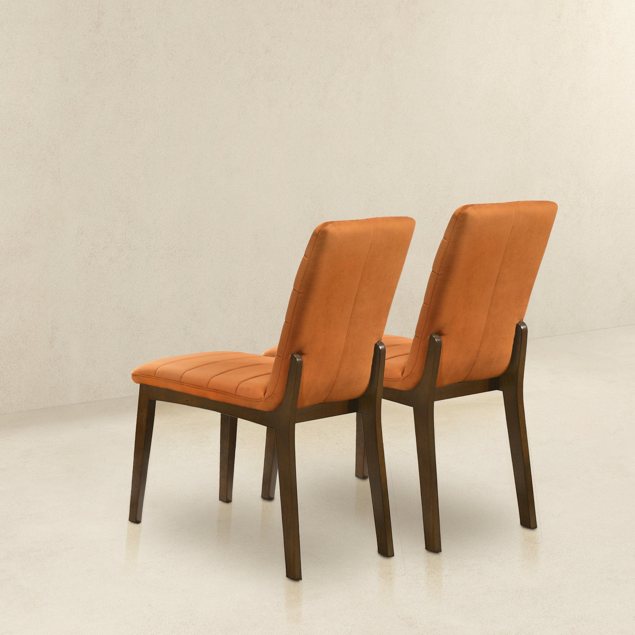 Ines Burnt Orange Velvet Dining Chair (Set Of 2) - DCH00401201