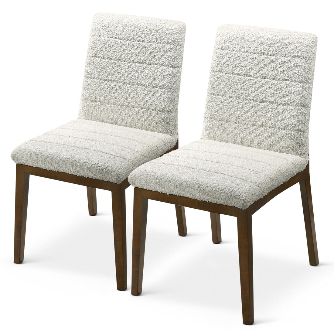 Ines White Boucle Dining Chair (Set Of 2) - DCH00401202