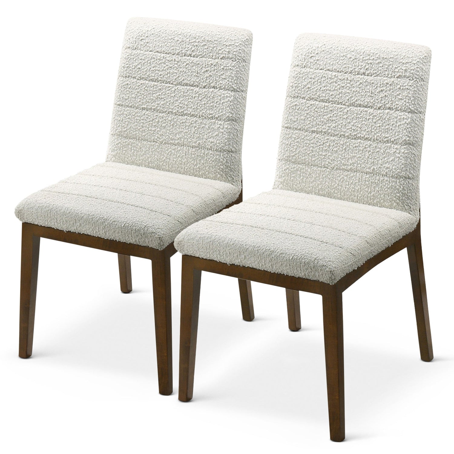 Ines White Boucle Dining Chair (Set Of 2) - DCH00401202