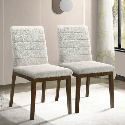 Ines White Boucle Dining Chair (Set Of 2) - DCH00401202