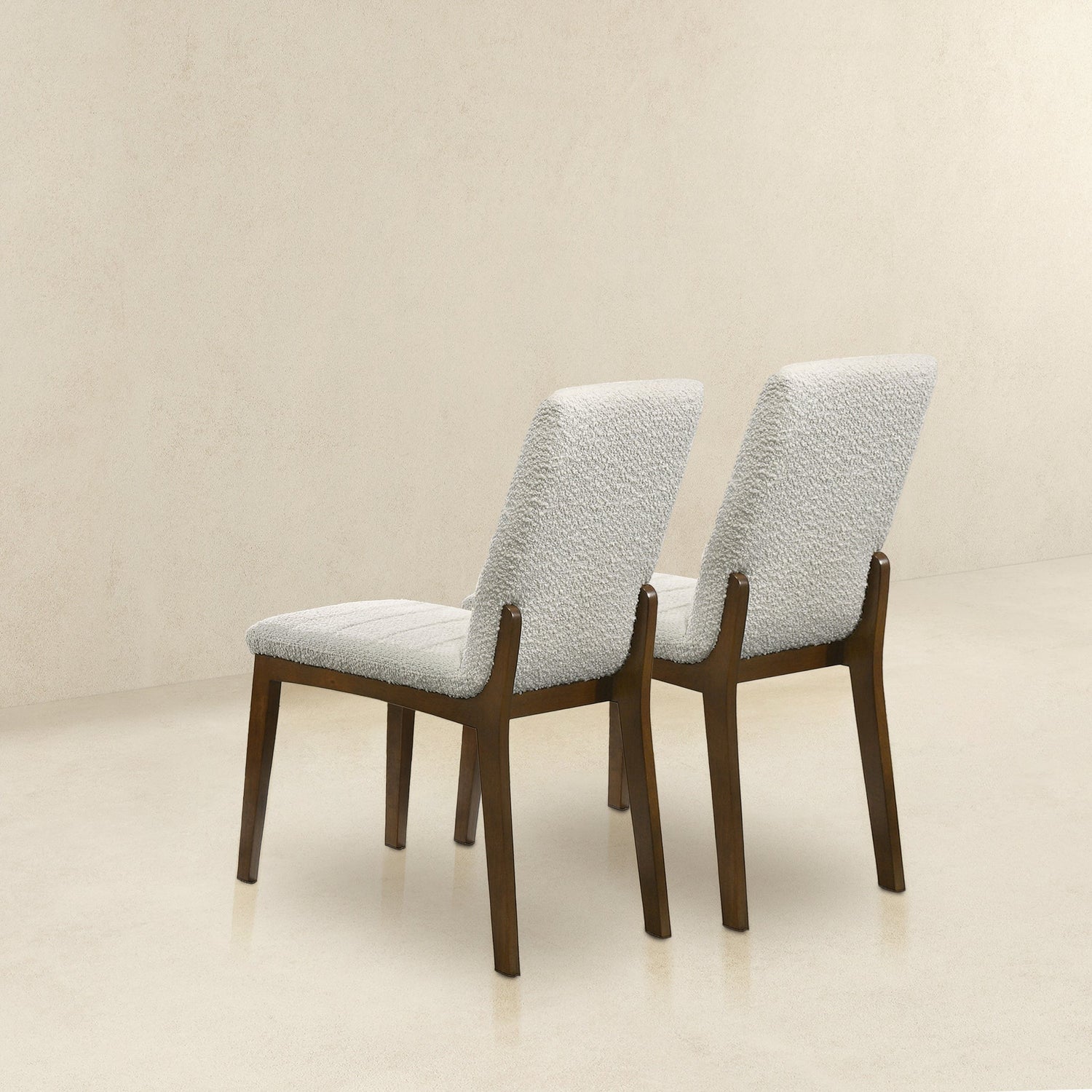 Ines White Boucle Dining Chair (Set Of 2) - DCH00401202