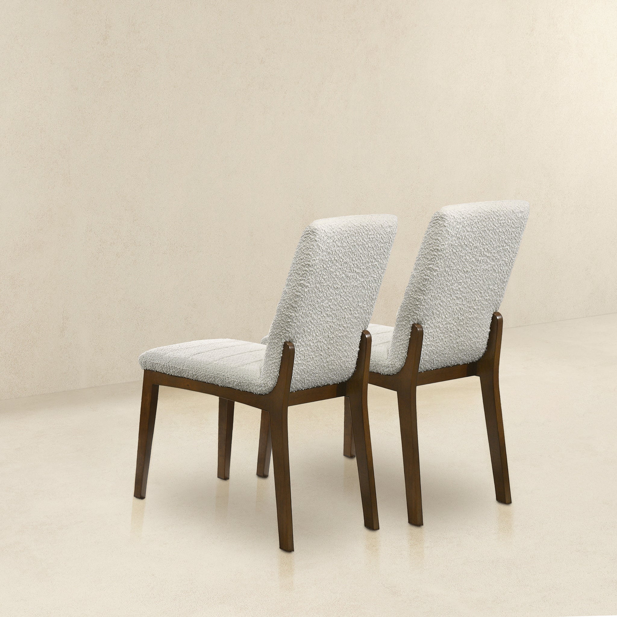 Ines White Boucle Dining Chair (Set Of 2) - DCH00401202