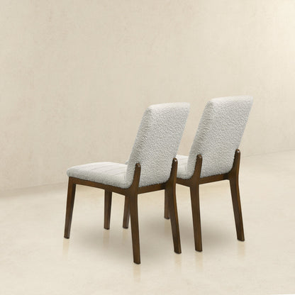 Ines White Boucle Dining Chair (Set Of 2) - DCH00401202