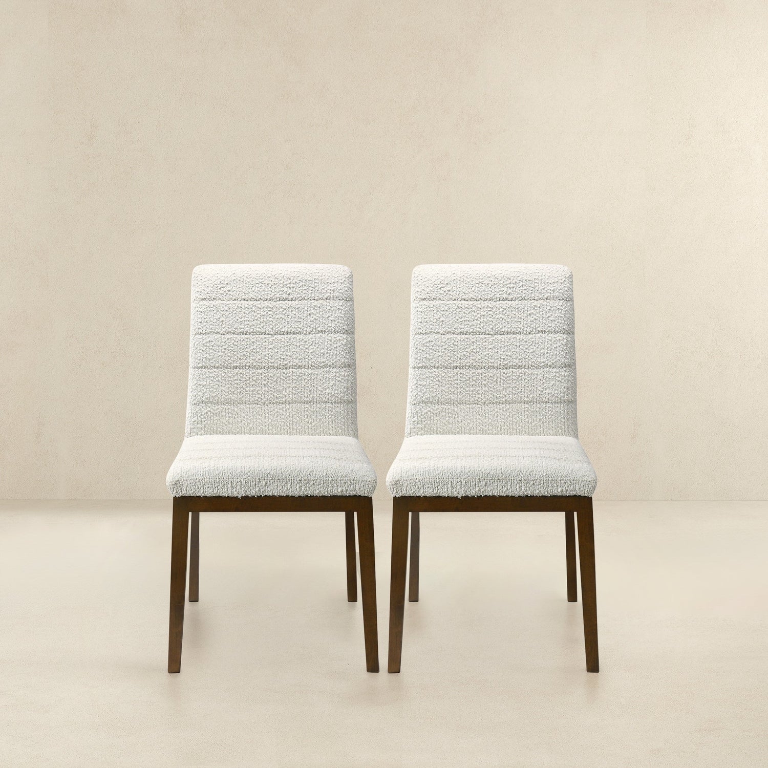 Ines White Boucle Dining Chair (Set Of 2) - DCH00401202