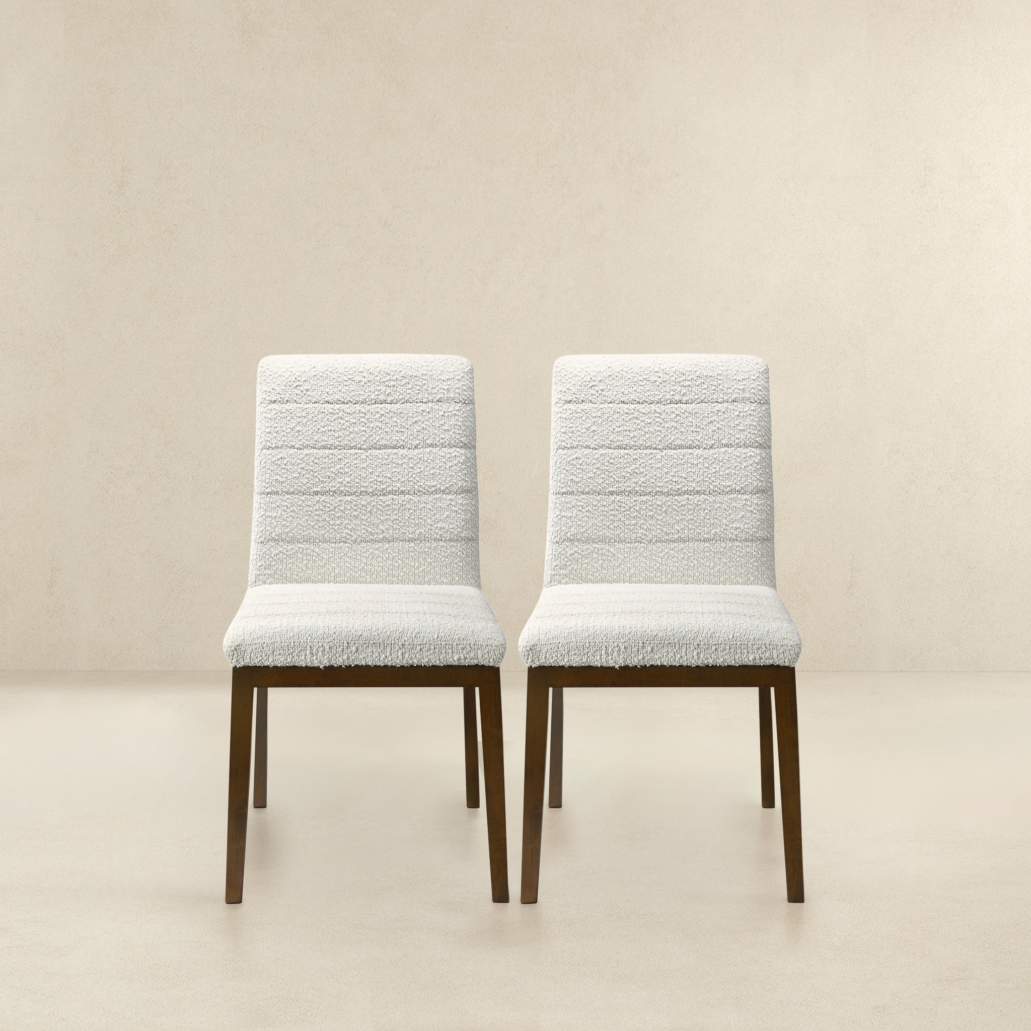Ines White Boucle Dining Chair (Set Of 2) - DCH00401202