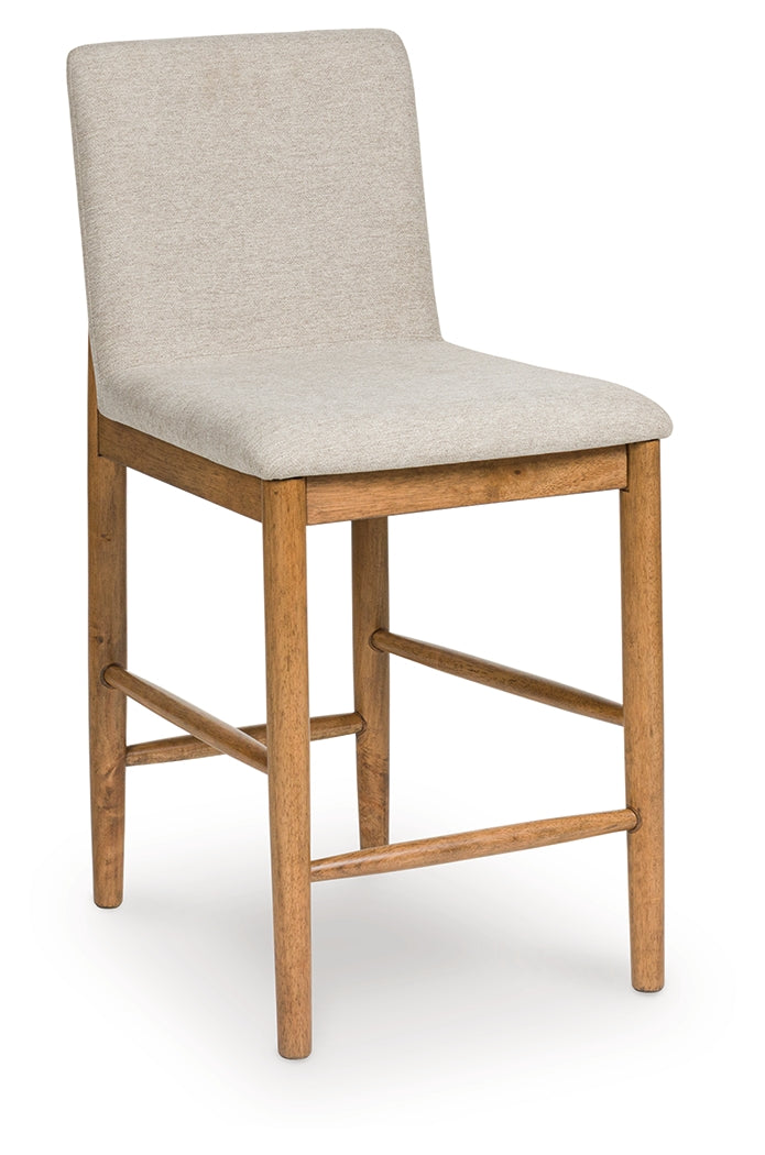 Isanti Light Brown Counter Height Barstool (Set of 2), Set of 2 - D752-124