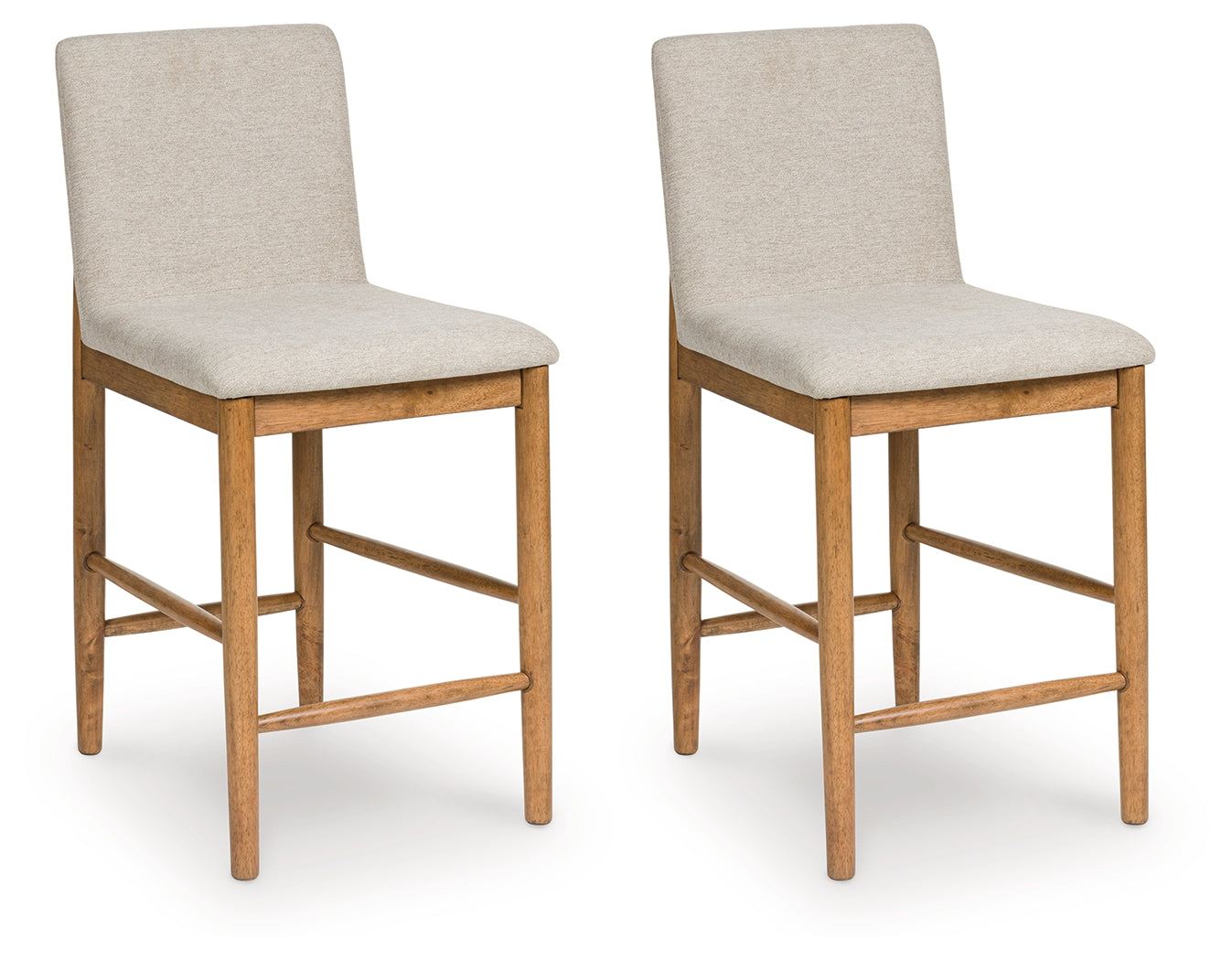 Isanti Light Brown Counter Height Barstool (Set of 2), Set of 2 - D752-124