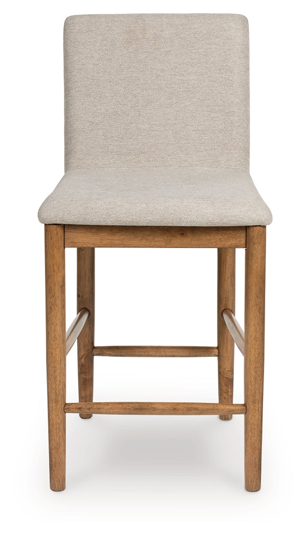 Isanti Light Brown Counter Height Barstool (Set of 2), Set of 2 - D752-124