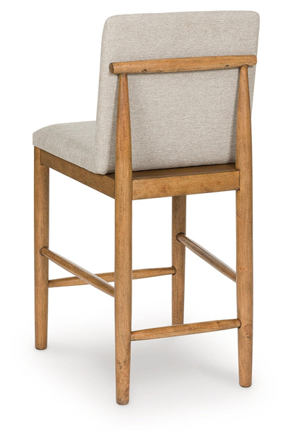 Isanti Light Brown Counter Height Barstool (Set of 2), Set of 2 - D752-124