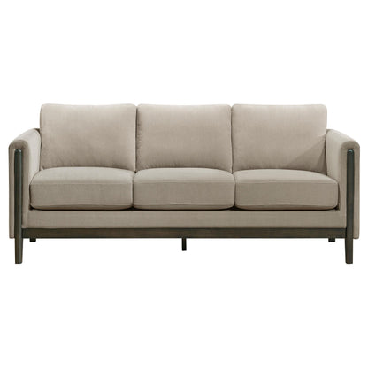 Islington 2-piece Upholstered Panel Arm Sofa Set Taupe - 511101-S2