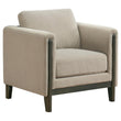 Islington Fabric Upholstered Panel Arm Accent Chair Taupe - 511103