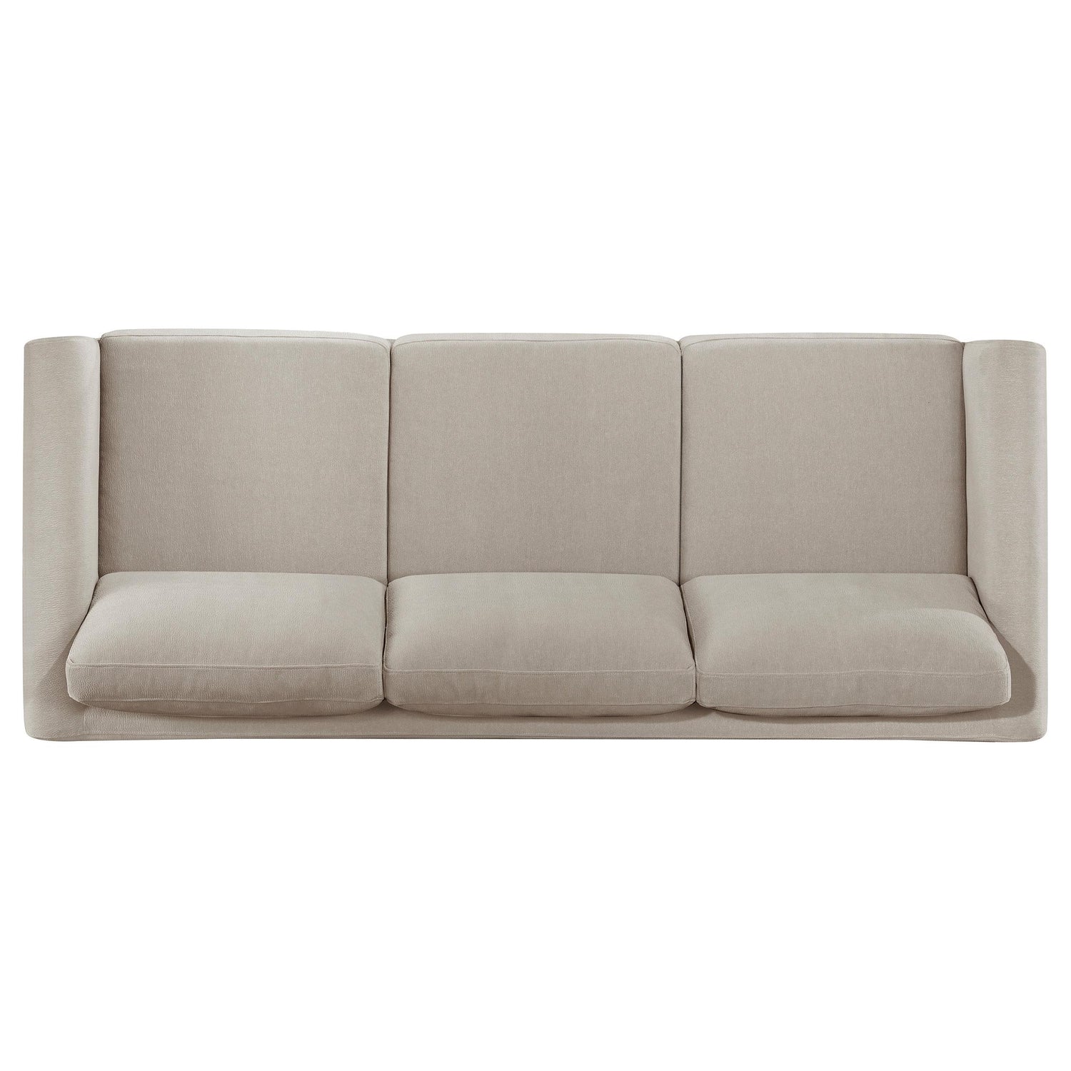 Islington Fabric Upholstered Panel Arm Sofa Taupe - 511101