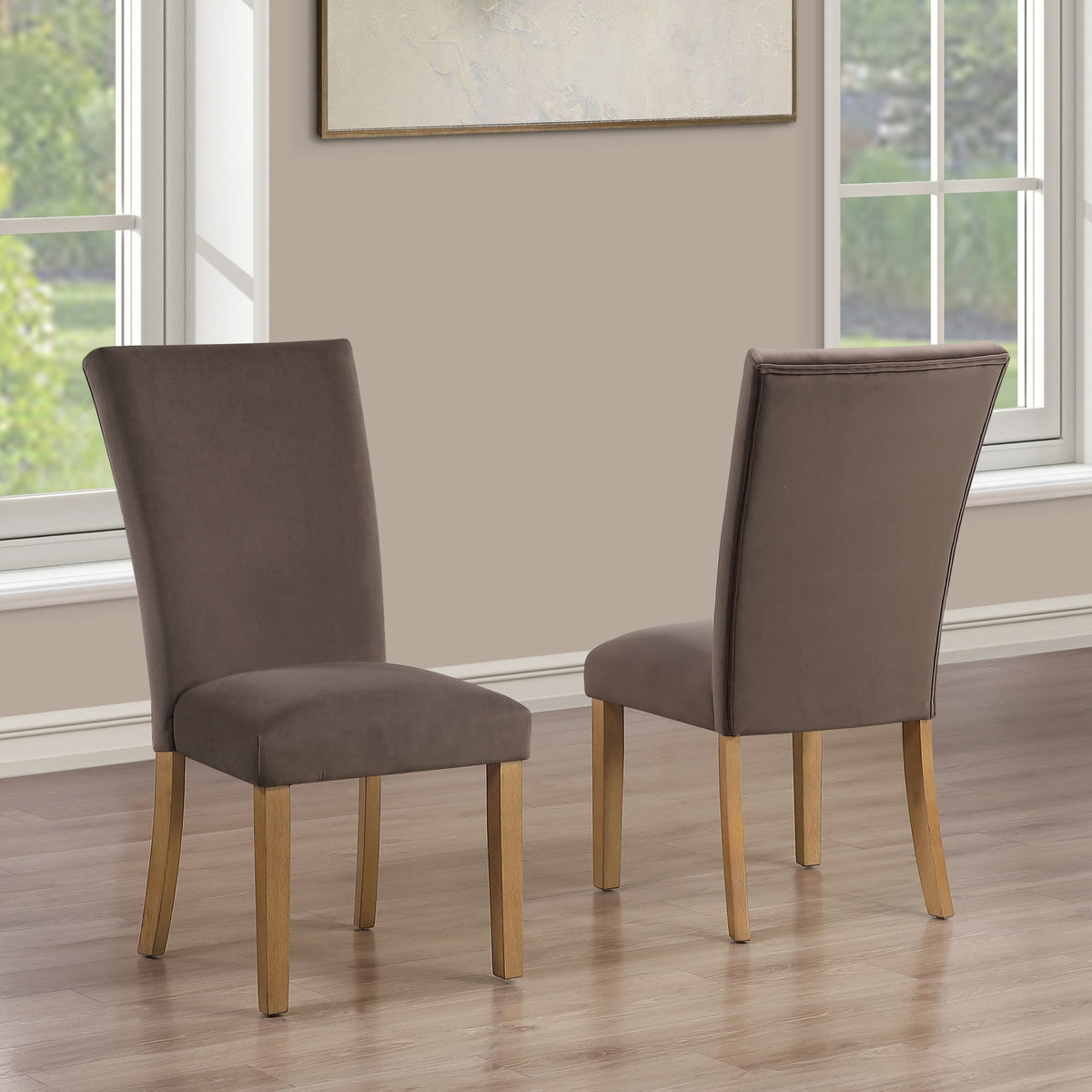 Artemis White/Brown 7-Piece Marble Dining Set with 6 Velvet Chairs
