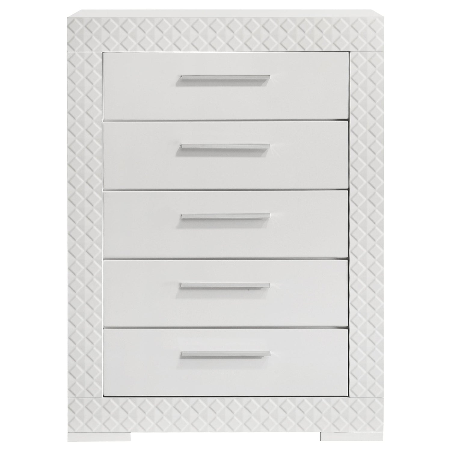 Ives 5-drawer Bedroom Chest of Drawers White High Gloss - 224945