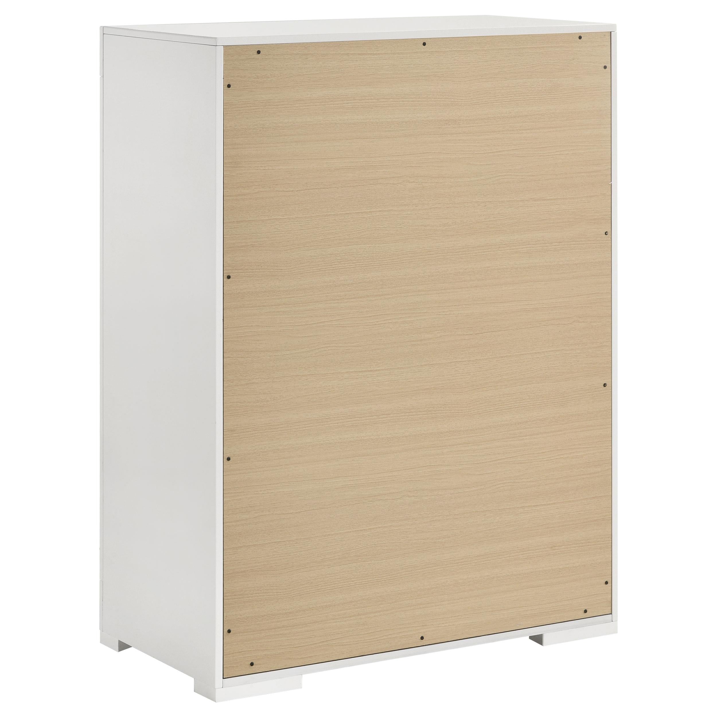 Ives 5-drawer Bedroom Chest of Drawers White High Gloss - 224945