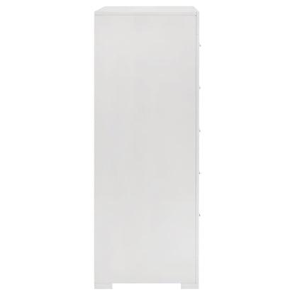 Ives 5-drawer Bedroom Chest of Drawers White High Gloss - 224945