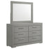 Ives 6-drawer Dresser and Mirror Grey High Gloss - 224973M