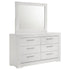 Ives 6-drawer Dresser and Mirror White High Gloss - 224943M