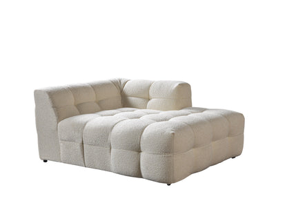 Ivy Ivory Boucle Double Chaise 146" Sectional - IVYIVR-USEC
