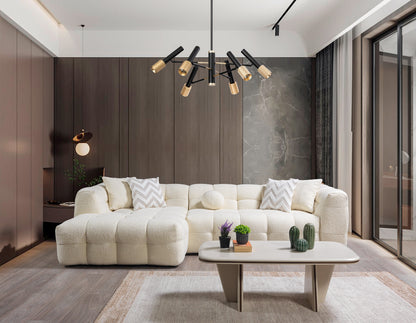 Ivy Ivory Boucle LAF 110" Sectional - IVYIVORY-LSEC