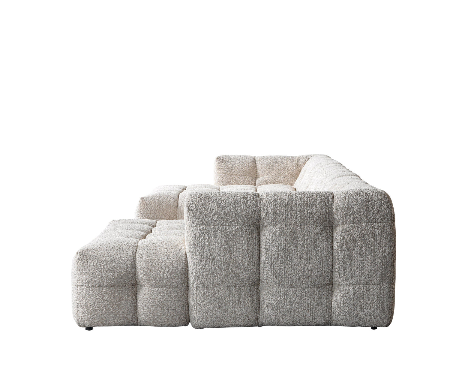 Ivy Sand Boucle Double Chaise 146" Sectional - IVYSAND-USEC