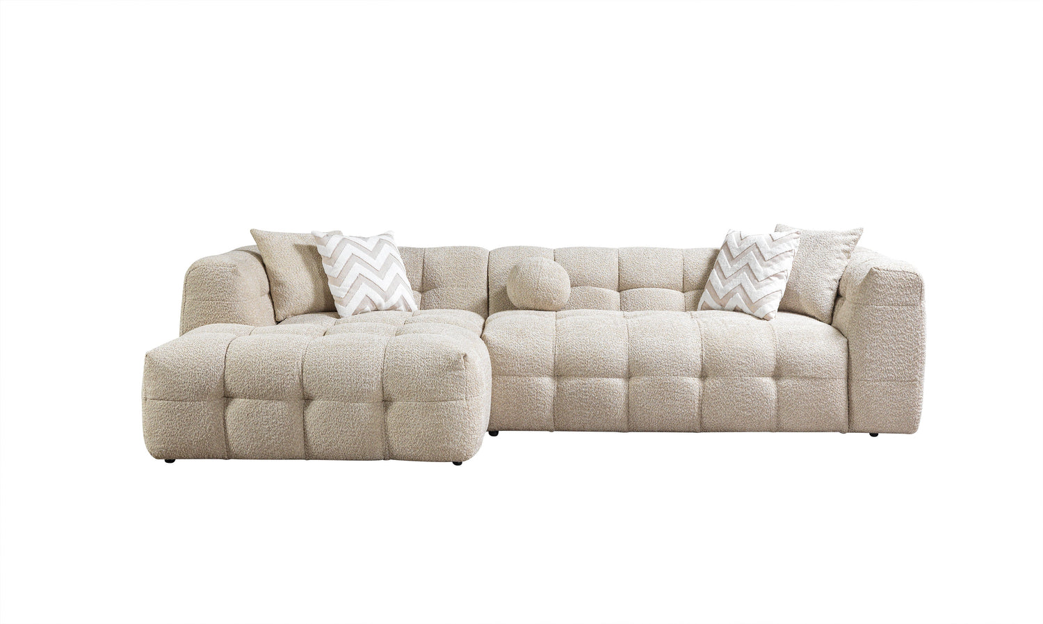 Ivy Sand Boucle LAF 110" Sectional - IVYSAND-LSEC