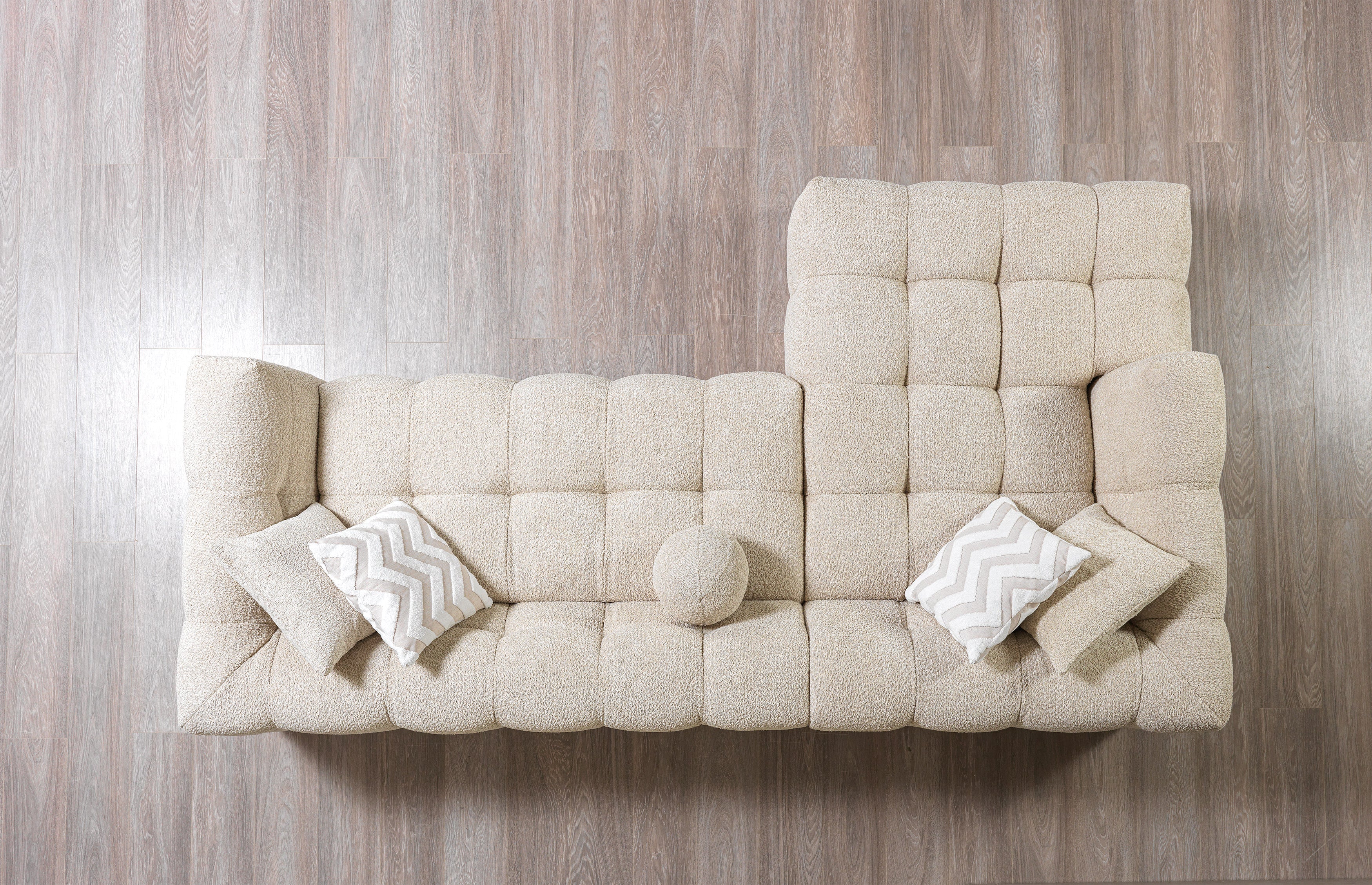 Ivy Sand Boucle LAF 110" Sectional - IVYSAND-LSEC