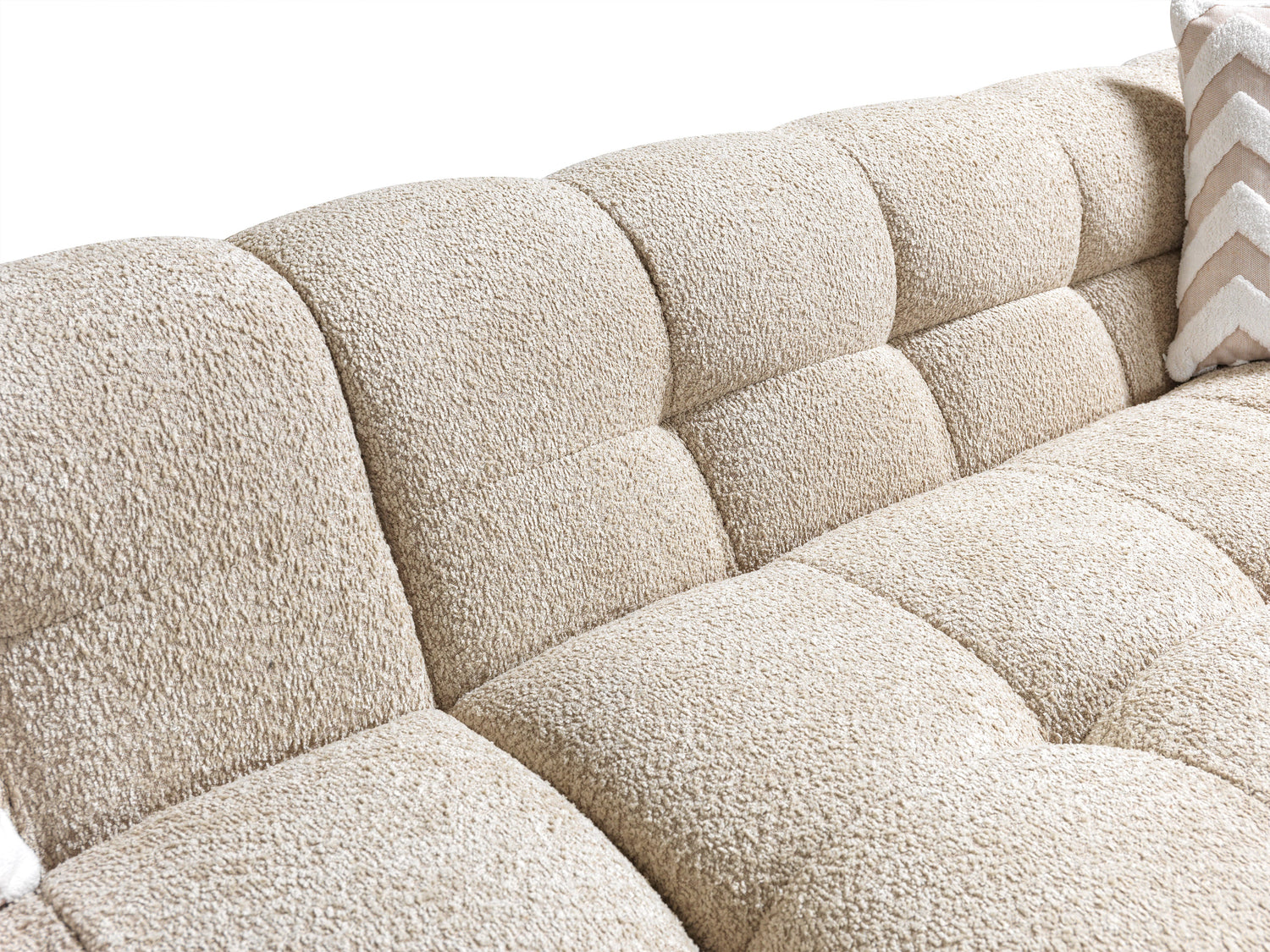 Ivy Sand Boucle LAF 110" Sectional - IVYSAND-LSEC