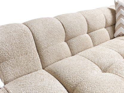 Ivy Sand Boucle LAF 110" Sectional - IVYSAND-LSEC