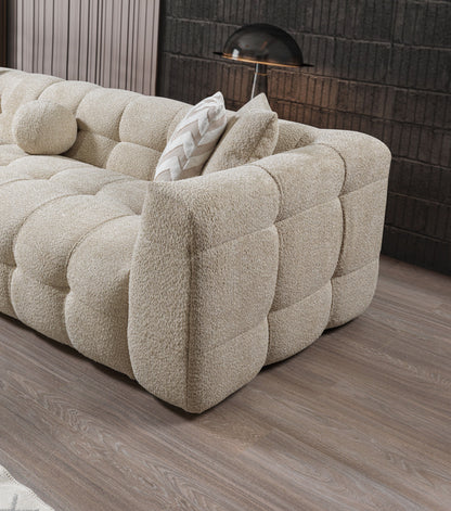 Ivy Sand Boucle LAF 110" Sectional - IVYSAND-LSEC