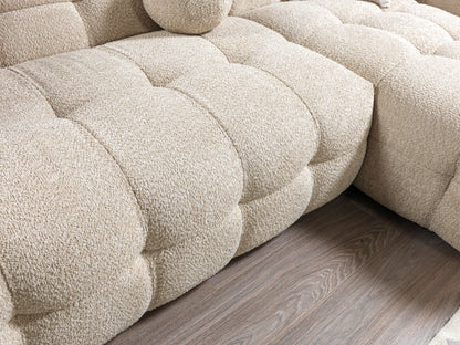 Ivy Sand Boucle RAF 110" Sectional - IVYSAND-RSEC