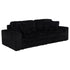 Jacana Corduroy Upholstered Dual Power Chaise Sofa Black - 600537P