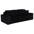 Jacana Corduroy Upholstered Dual Power Chaise Sofa Black - 600537P