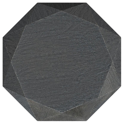 Jacinto Geometric Solid Mango Wood Side Table Grey - 931159