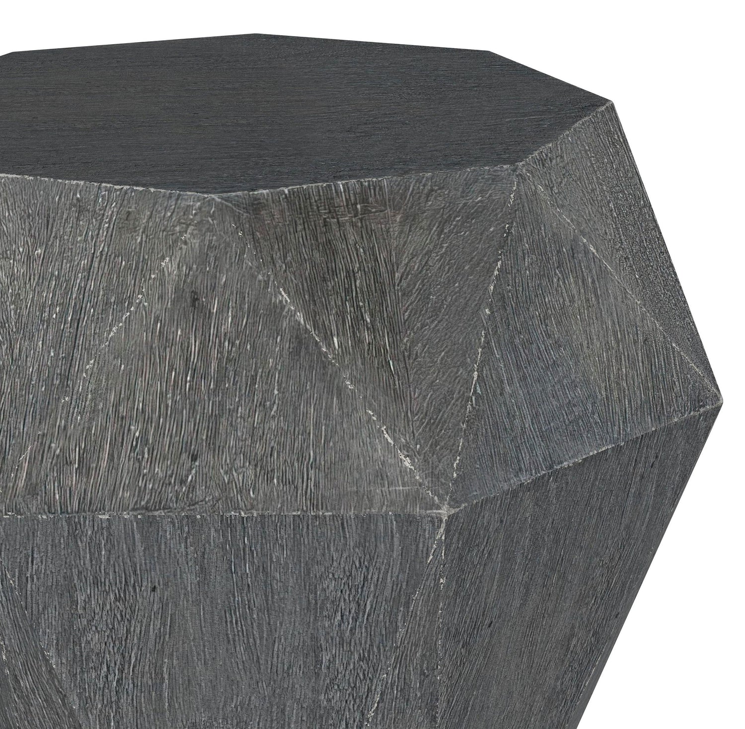 Jacinto Geometric Solid Mango Wood Side Table Grey - 931159