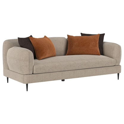 Jade 2-piece Chenille Upholstered Sofa Set Latte - 509411-S2
