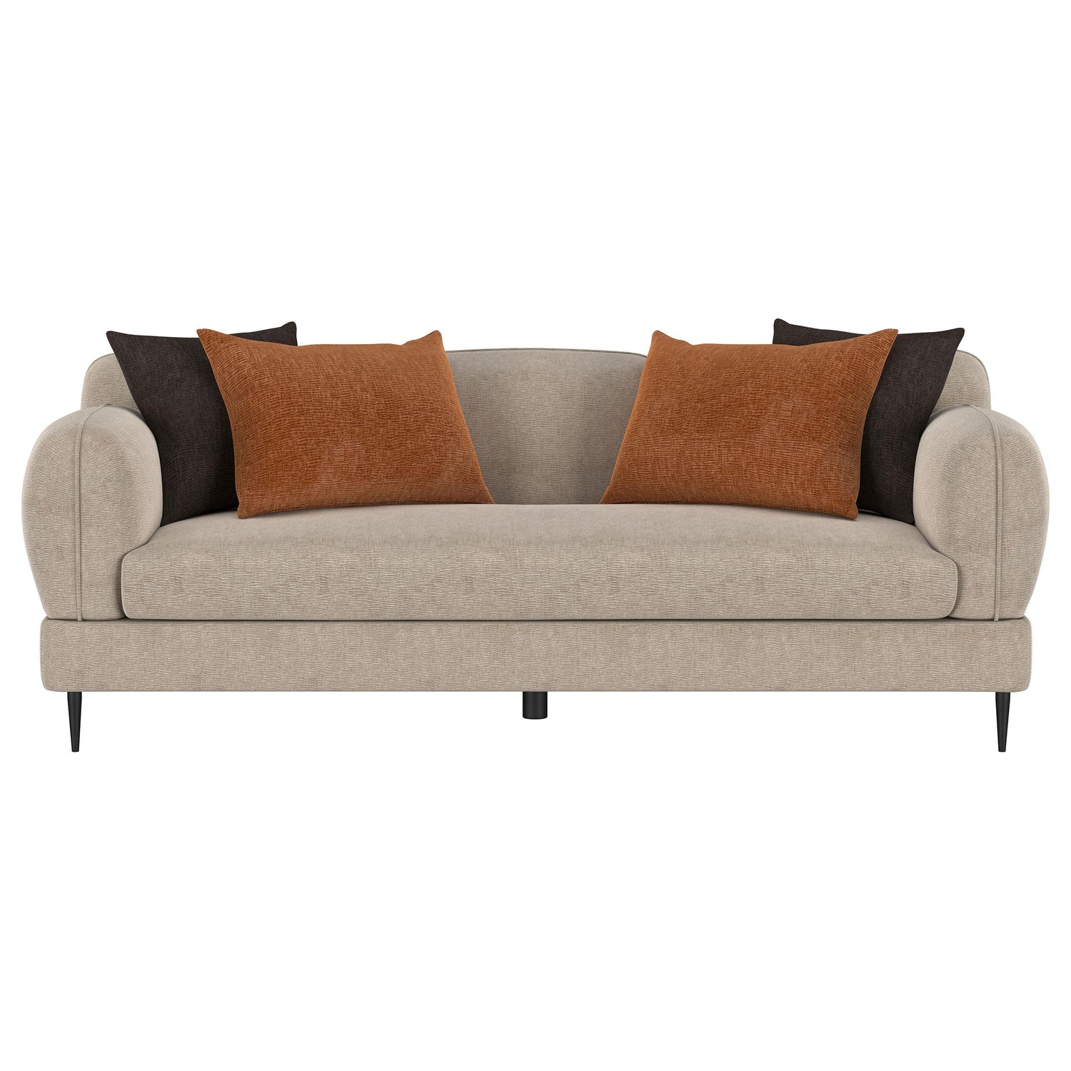 Jade 2-piece Chenille Upholstered Sofa Set Latte - 509411-S2