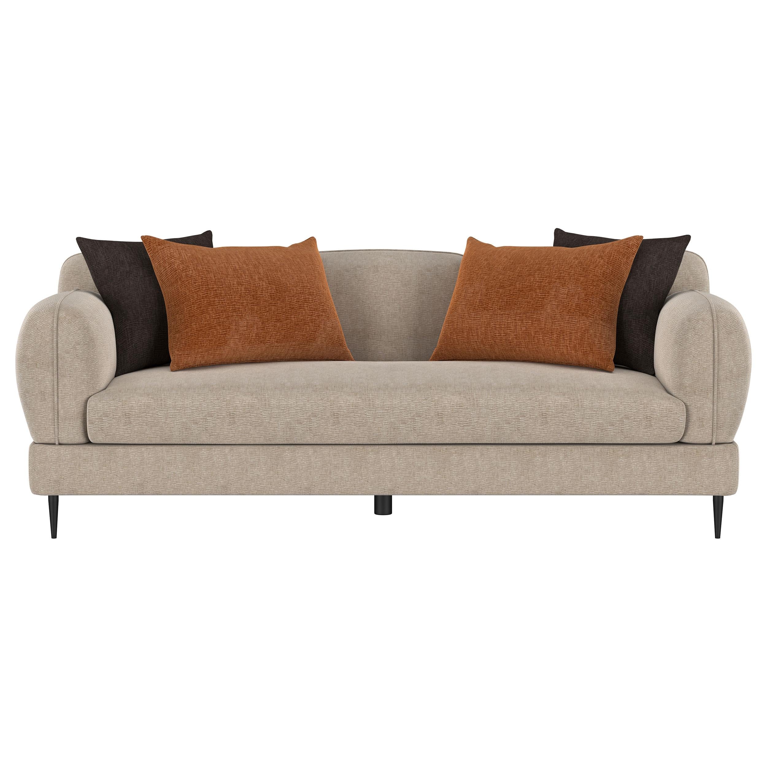 Jade 2-piece Chenille Upholstered Sofa Set Latte - 509411-S2