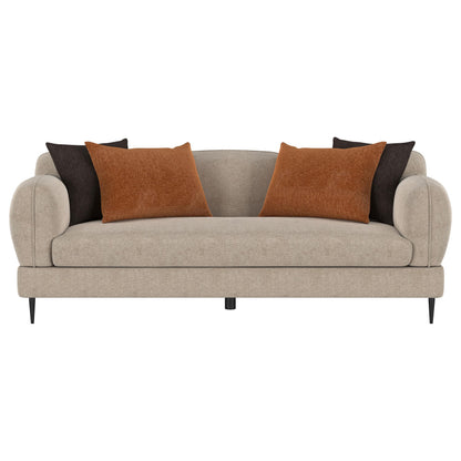 Jade 2-piece Chenille Upholstered Sofa Set Latte - 509411-S2