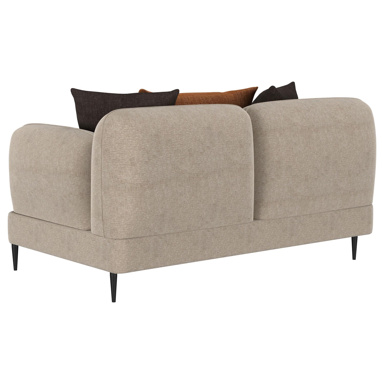 Jade Chenille Upholstered Sculpted Track Arm Loveseat Latte - 509412