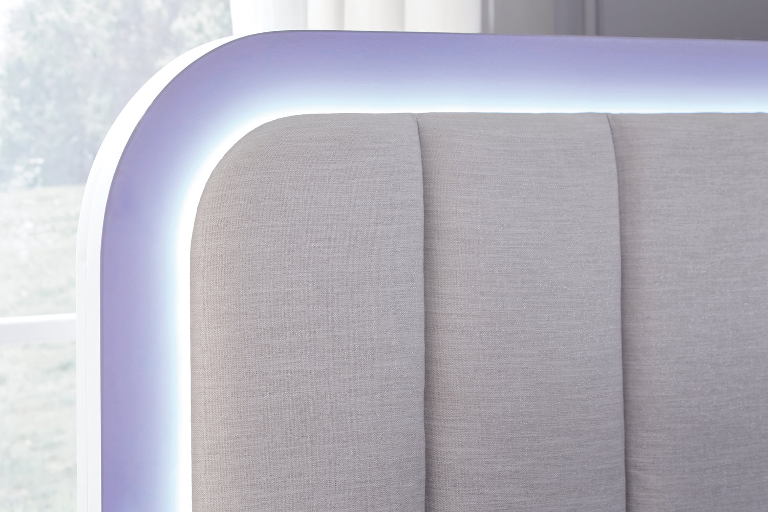 Jarlee White California King Upholstered Panel Bed - PCB392B5